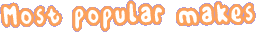 Most popular makes
